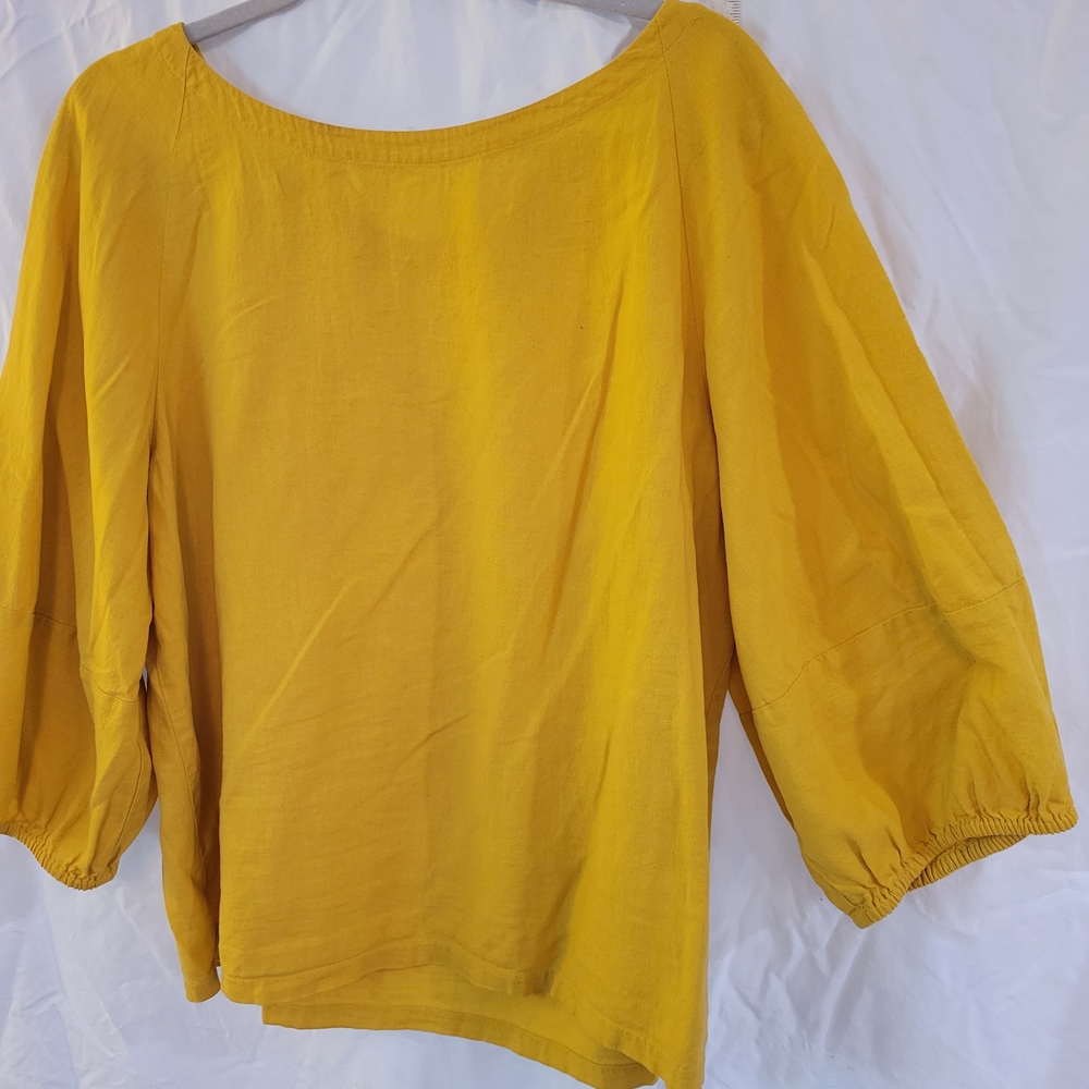LOFT Mustard Yellow Blouse